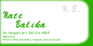 mate balika business card